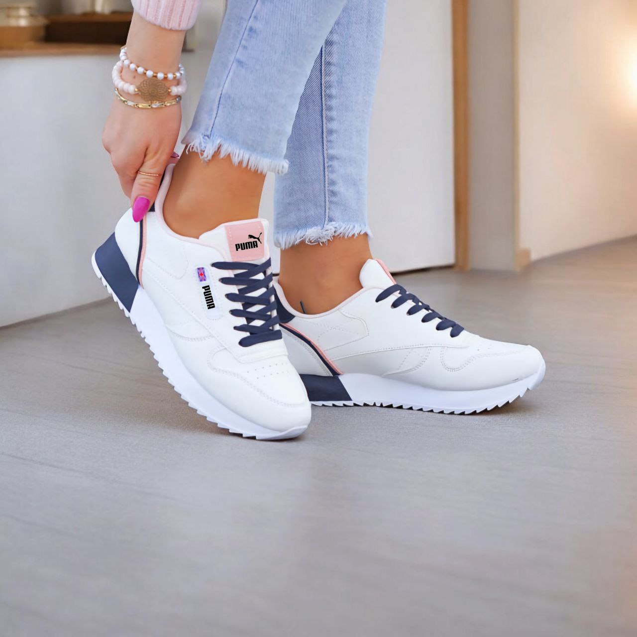 PUMA BRANCO NAVY